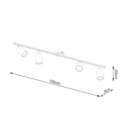 Spotlight LEMMI 4xGU10/10W/230V white