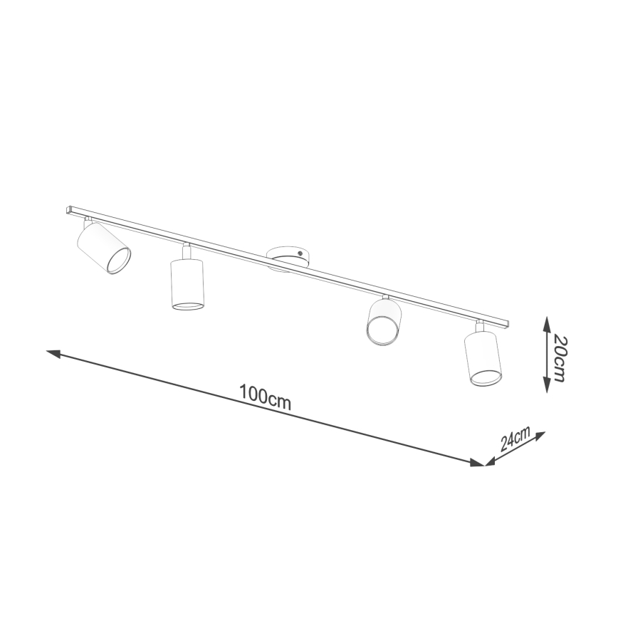 Spotlight LEMMI 4xGU10/10W/230V white