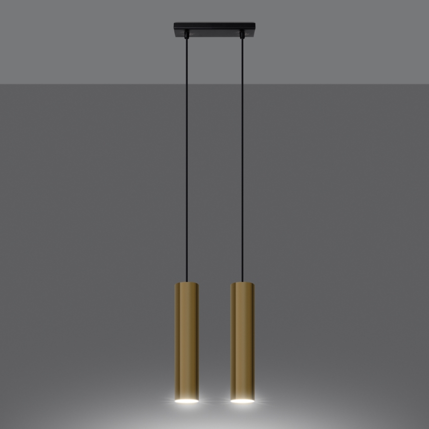 Chandelier on a string LAGOS 2xGU10/10W/230V gold