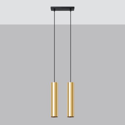 Chandelier on a string LAGOS 2xGU10/10W/230V gold