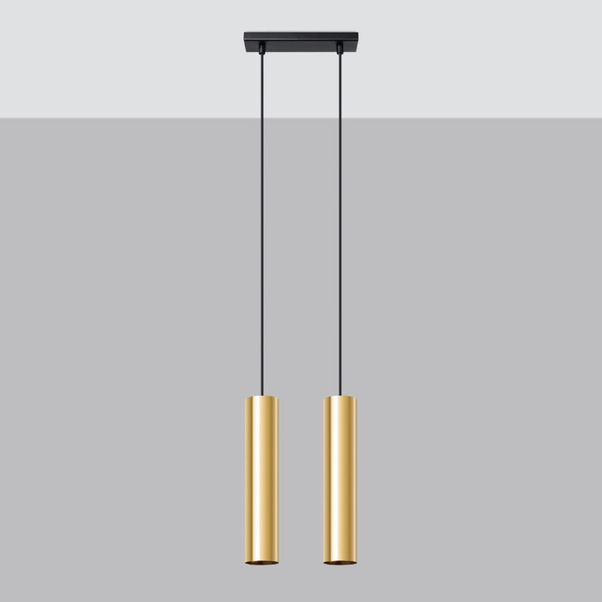 Chandelier on a string LAGOS 2xGU10/10W/230V gold