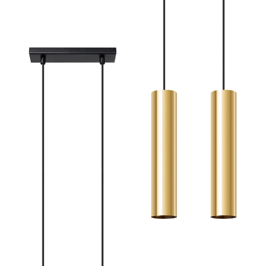 Chandelier on a string LAGOS 2xGU10/10W/230V gold