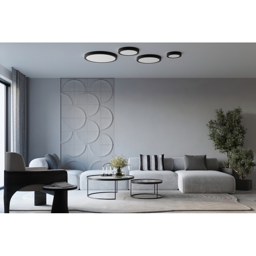 ONYX LED Ceiling Light, 48W/230V, Ø 60 cm, Black