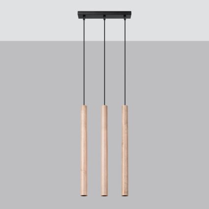 Chandelier on a string PASTELO 3xG9/8W/230V beech