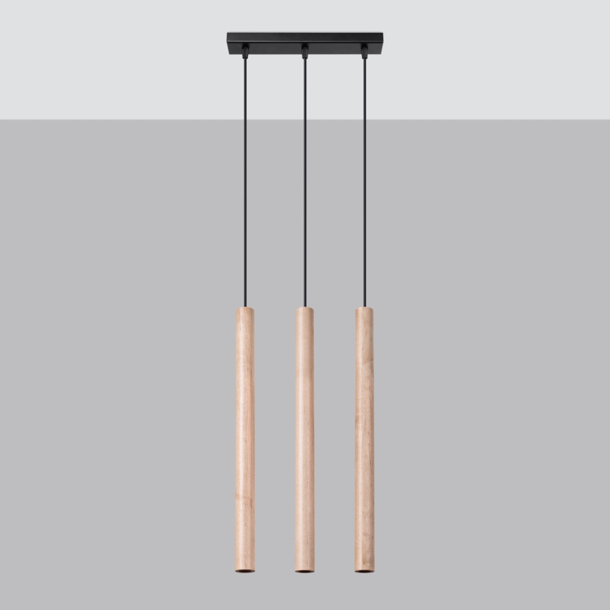 Chandelier on a string PASTELO 3xG9/8W/230V beech