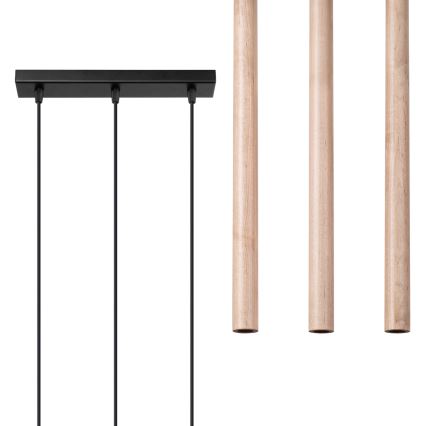 Chandelier on a string PASTELO 3xG9/8W/230V beech