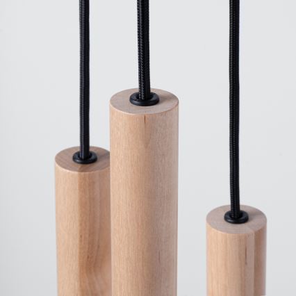 Chandelier on a string PASTELO 5xG9/8W/230V beech