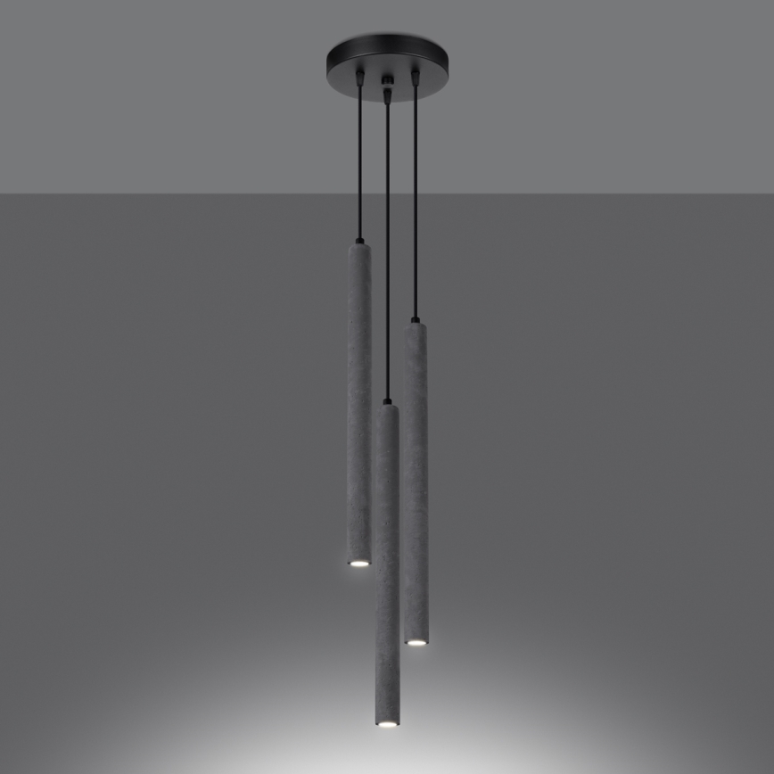 Chandelier on a string PASTELO 3xG9/8W/230V concrete