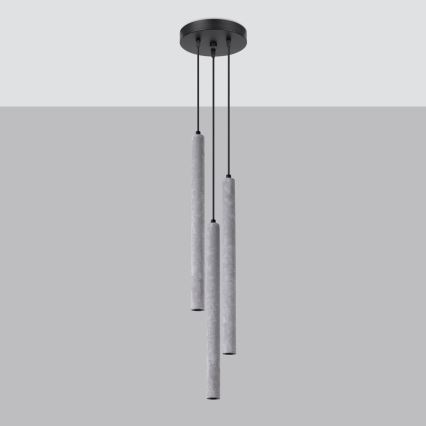 Chandelier on a string PASTELO 3xG9/8W/230V concrete