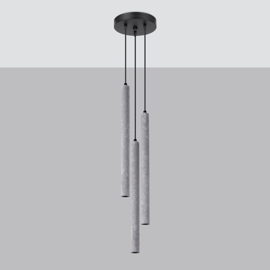 Chandelier on a string PASTELO 3xG9/8W/230V concrete