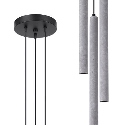 Chandelier on a string PASTELO 3xG9/8W/230V concrete