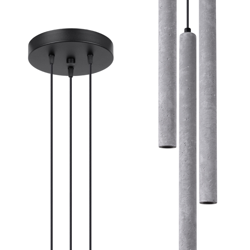 Chandelier on a string PASTELO 3xG9/8W/230V concrete