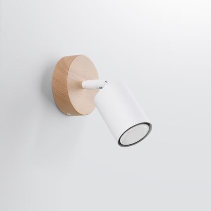 Wall spotlight VERDO 1xGU10/10W/230V white/beech
