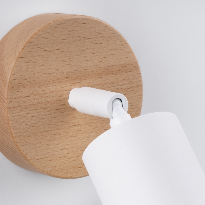 Wall spotlight VERDO 1xGU10/10W/230V white/beech