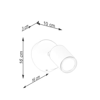 Wall spotlight VERDO 1xGU10/10W/230V white/beech
