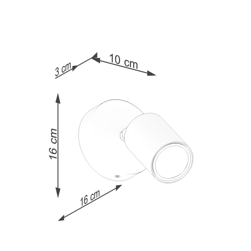 Wall spotlight VERDO 1xGU10/10W/230V white/beech