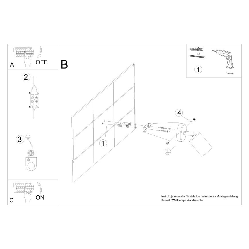 Wall spotlight VERDO 1xGU10/10W/230V white/beech