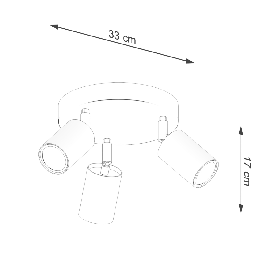 Spotlight VERDO 3xGU10/10W/230V white/beech