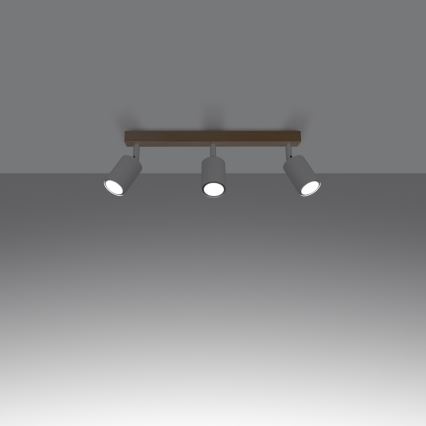 Spotlight VERDO 3xGU10/10W/230V white/beech
