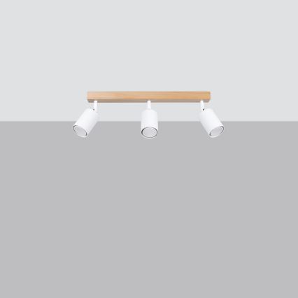 Spotlight VERDO 3xGU10/10W/230V white/beech