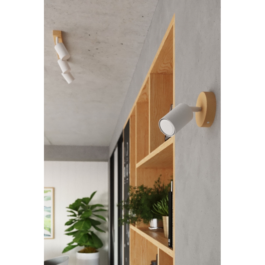 Spotlight VERDO 3xGU10/10W/230V white/beech