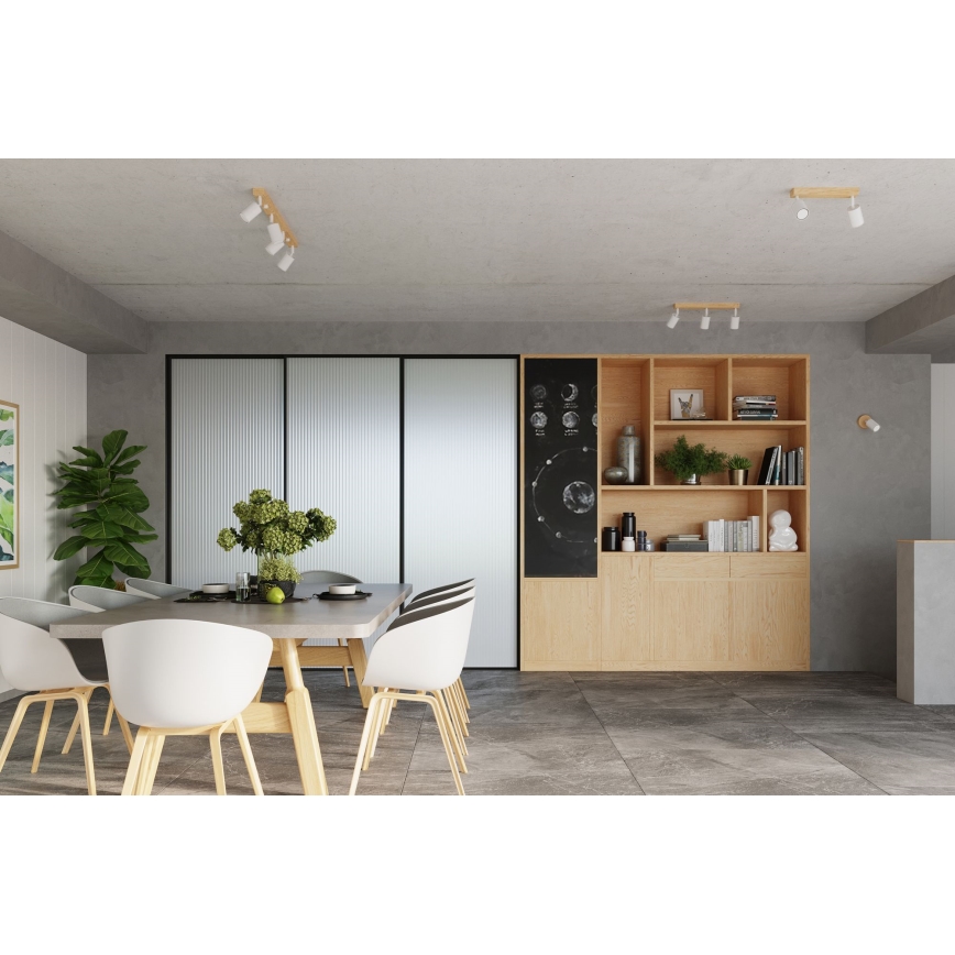 Spotlight VERDO 3xGU10/10W/230V white/beech
