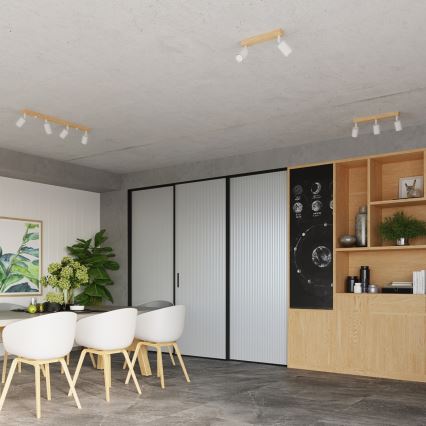 Spotlight VERDO 3xGU10/10W/230V white/beech