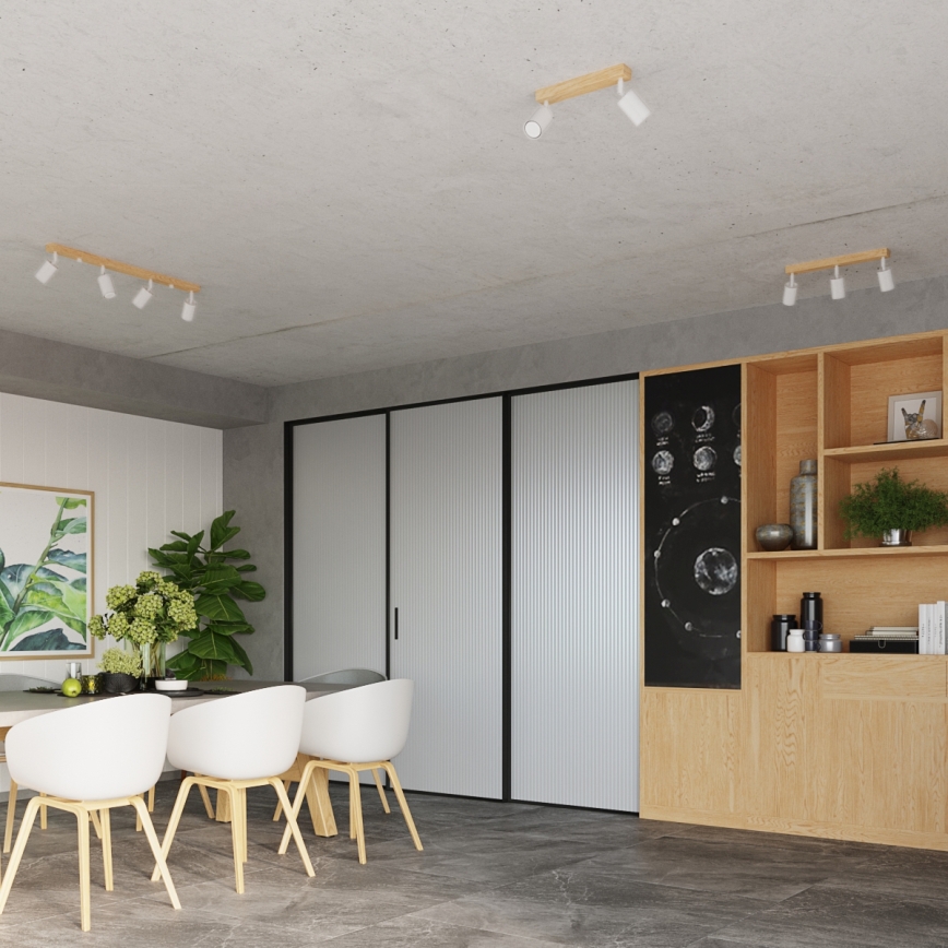 Spotlight VERDO 3xGU10/10W/230V white/beech