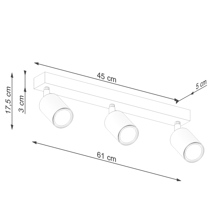 Spotlight VERDO 3xGU10/10W/230V white/beech