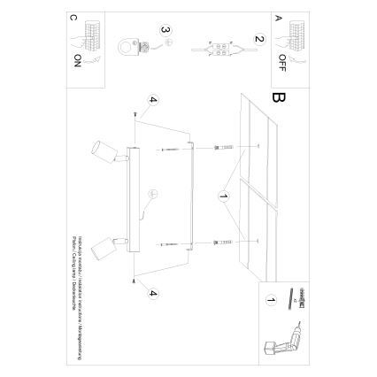 Spotlight VERDO 2xGU10/10W/230V black/beech