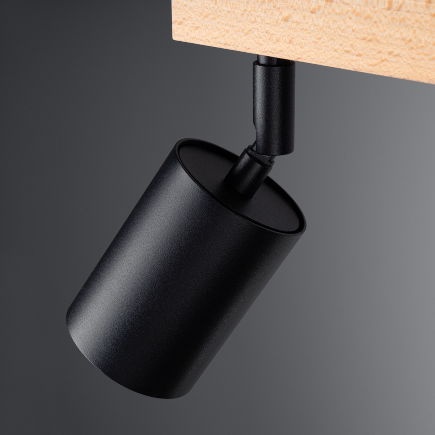 Spotlight VERDO 3xGU10/10W/230V black/beech