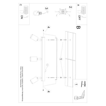 Spotlight VERDO 3xGU10/10W/230V black/beech