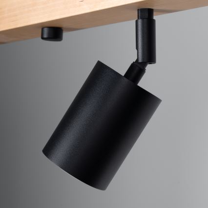Spotlight VERDO 4xGU10/10W/230V black/beech