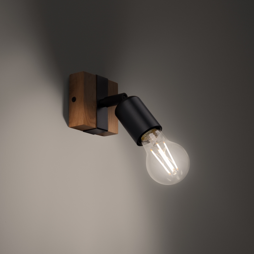 Spotlight ZUCA 1xE27/15W/230V black/oak