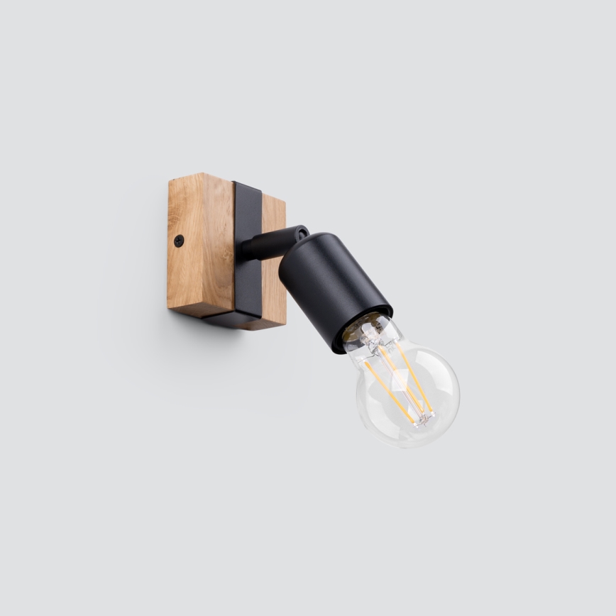 Spotlight ZUCA 1xE27/15W/230V black/oak