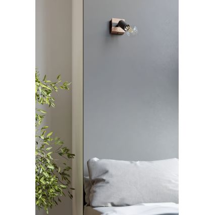 Spotlight ZUCA 1xE27/15W/230V black/oak