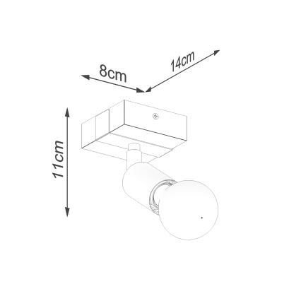 Spotlight ZUCA 1xE27/15W/230V black/oak