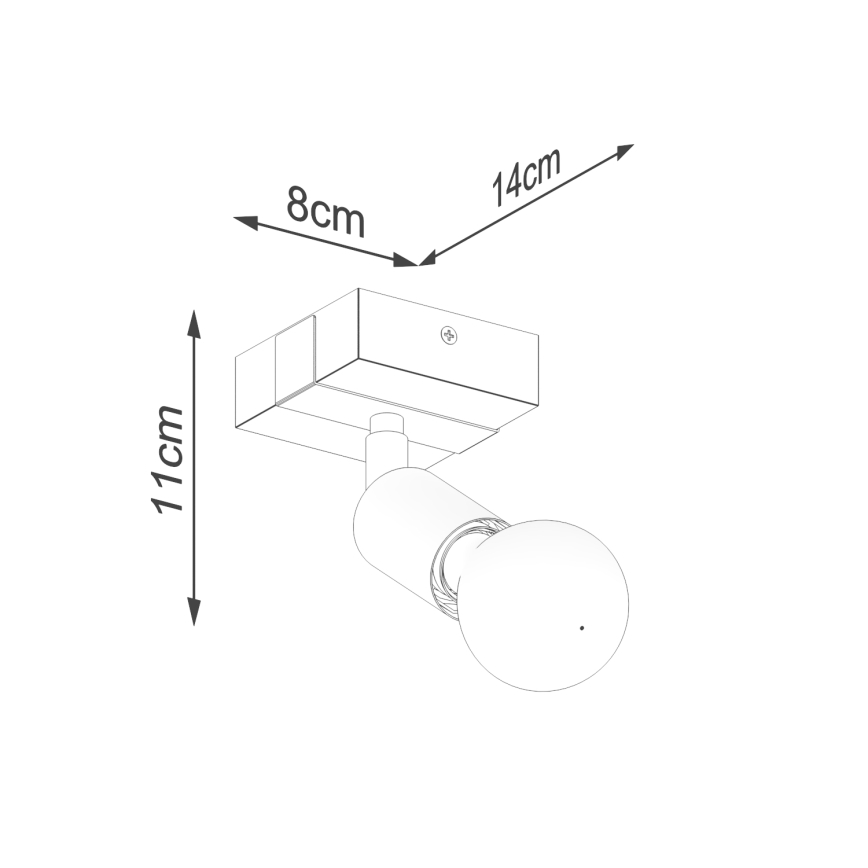 Spotlight ZUCA 1xE27/15W/230V black/oak