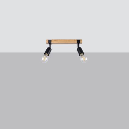 Spotlight ZUCA 2xE27/15W/230V black/oak