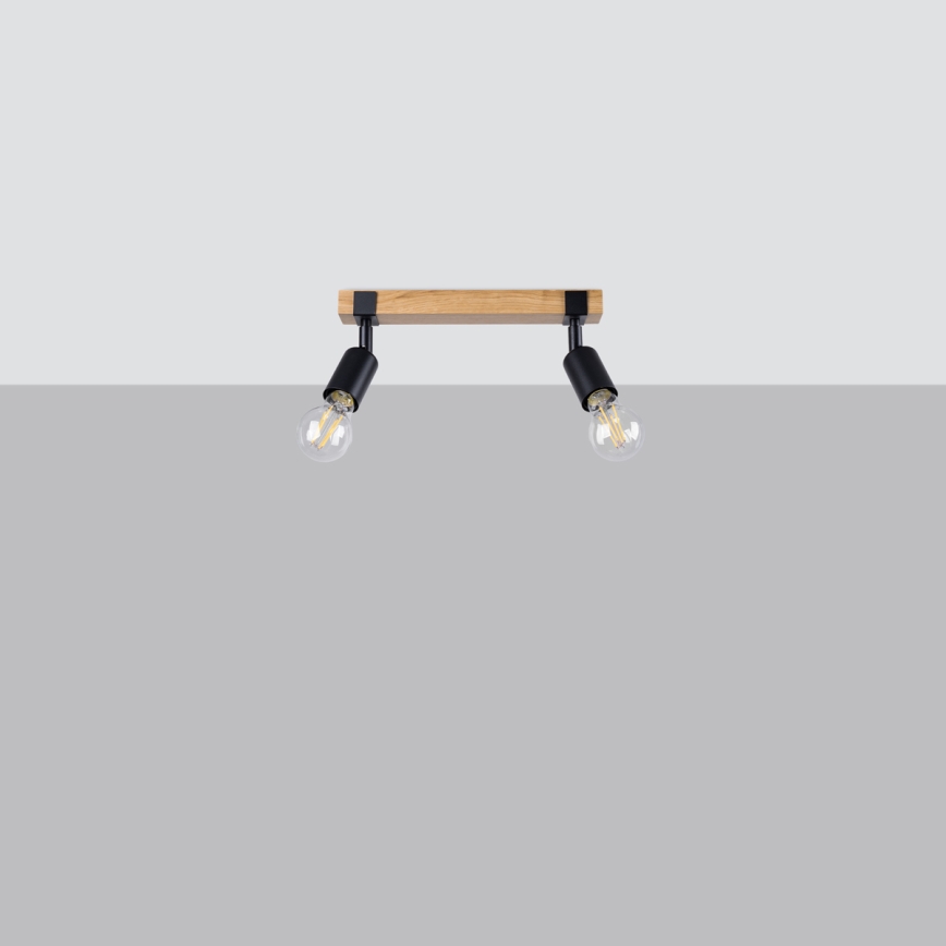Spotlight ZUCA 2xE27/15W/230V black/oak