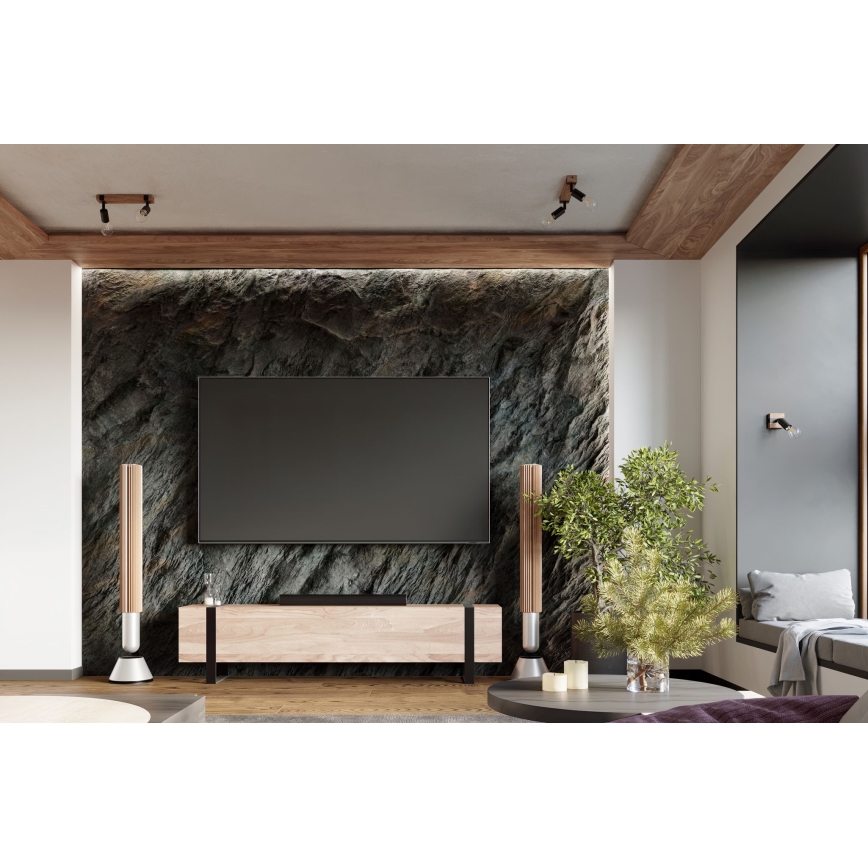 Spotlight ZUCA 4xE27/15W/230V black/oak