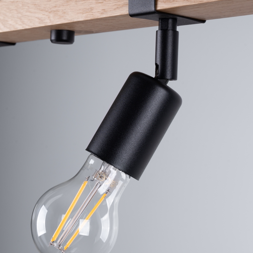 Spotlight ZUCA 4xE27/15W/230V black/oak