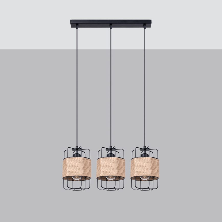 Chandelier on a string GIZUR 3xE27/15W/230V