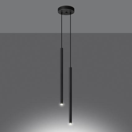 Chandelier on a string PASTELO 2xG9/8W/230V black