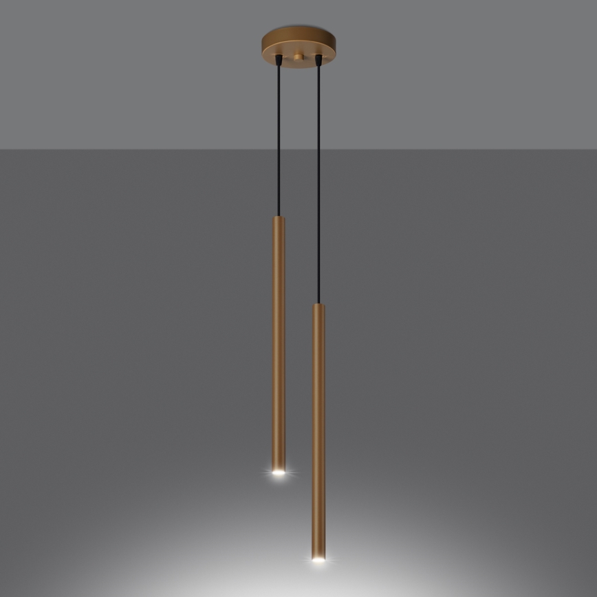 Chandelier on a string PASTELO 2xG9/8W/230V gold