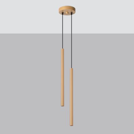 Chandelier on a string PASTELO 2xG9/8W/230V gold