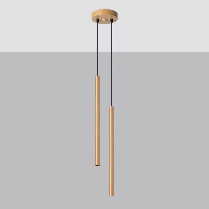 Chandelier on a string PASTELO 2xG9/8W/230V gold