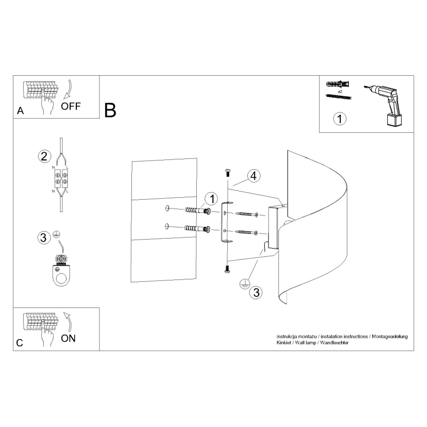 Wall light TALASSA 1xG9/8W/230V black