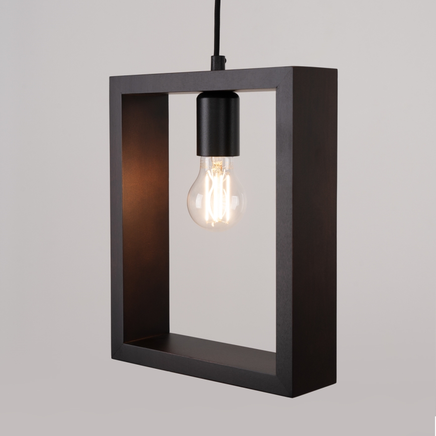 Chandelier on a string ARIES 1xE27/15W/230V beech/wenge