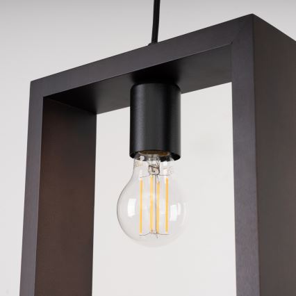 Chandelier on a string ARIES 1xE27/15W/230V beech/wenge